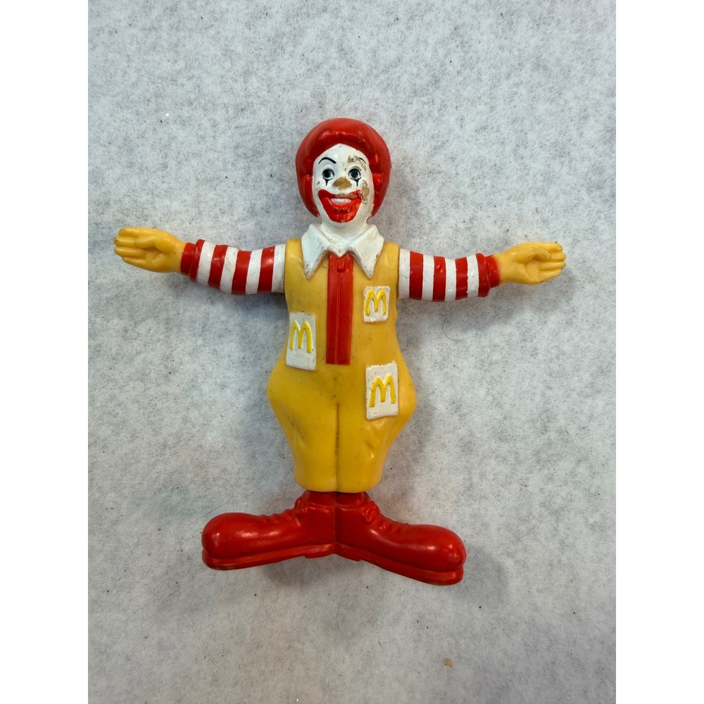Vintage 1995 McDonald's Ronald McDonald PVC Toy Figure 3.5 Inch Yellow Red